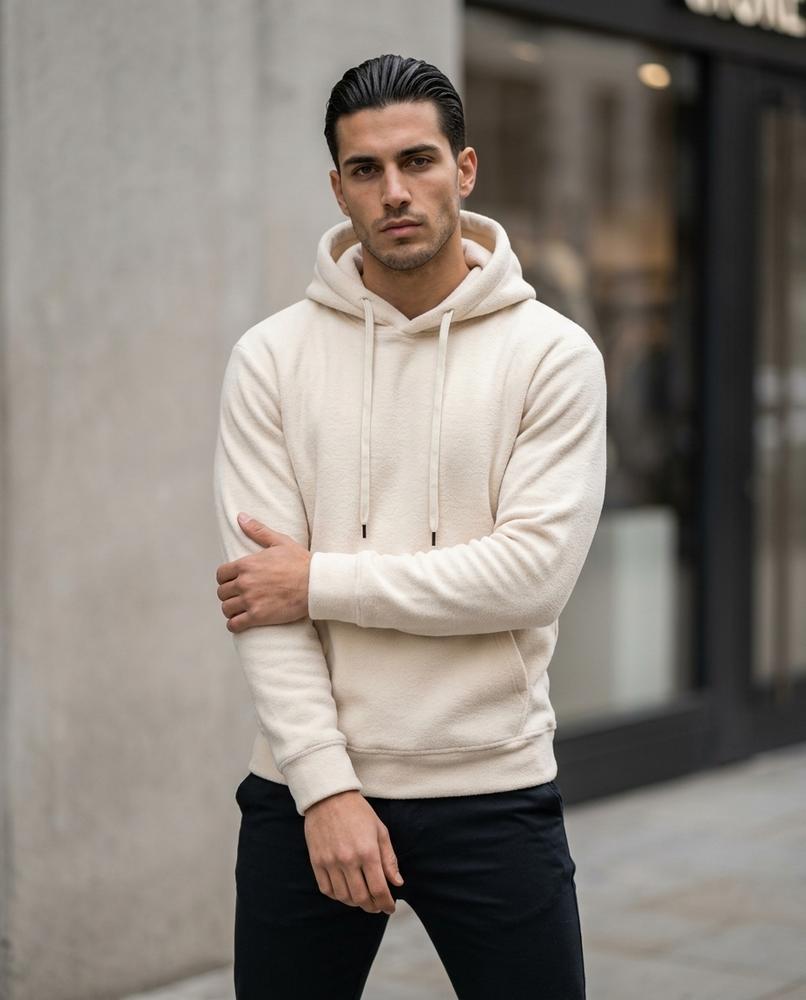 Unisex Hoodie – Ardar, Textured fabric, An attached hood – Tilly Outlet