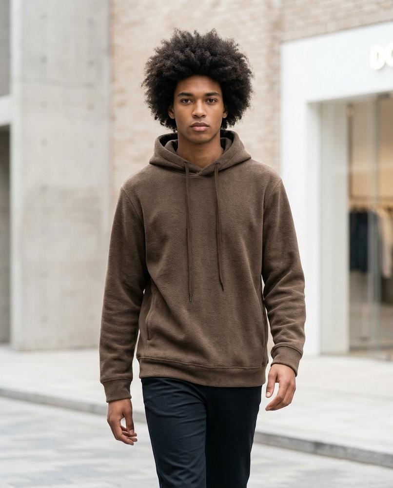Unisex Hoodie – Ardar, Textured fabric, An attached hood – Tilly Outlet