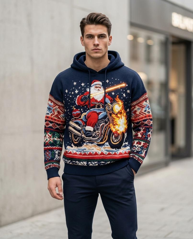 Unisex Hoodie – Tavar, A graphic print, Textured fabric – Tilly Outlet