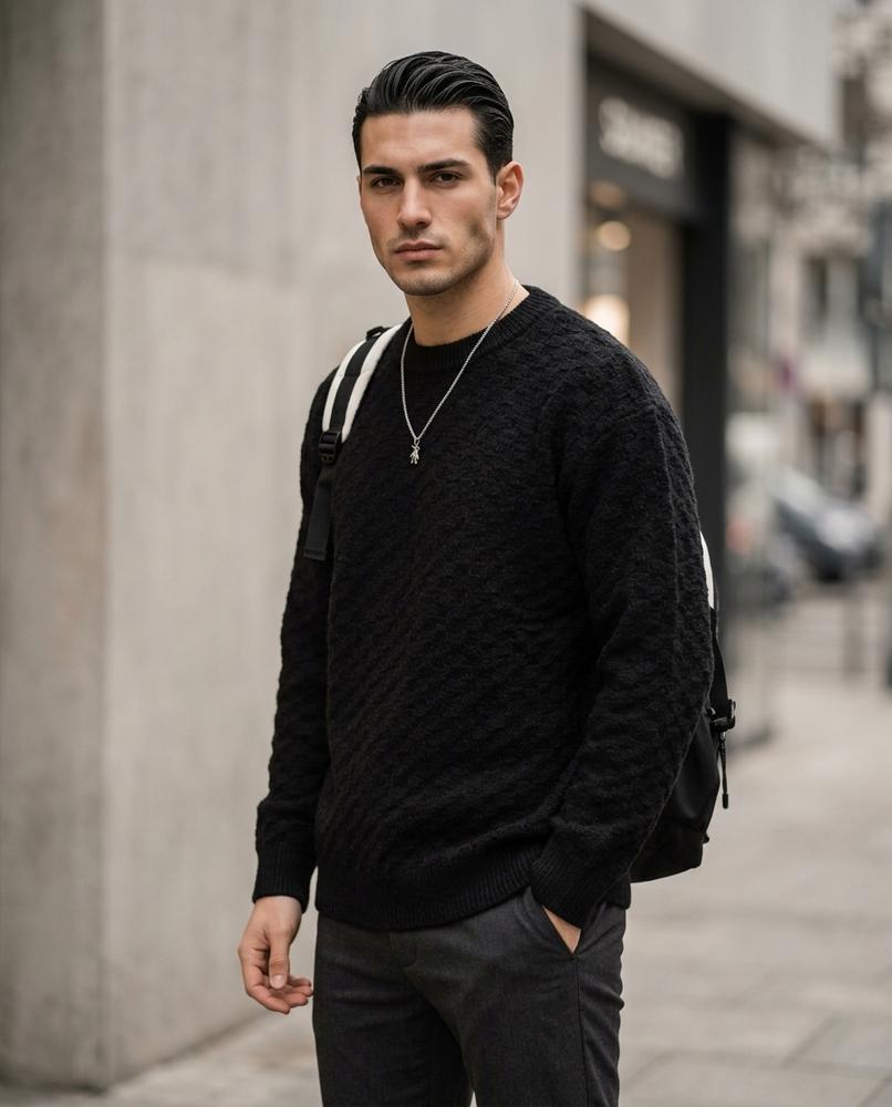 Men's Sweater – Zesan, Knit texture, Textured fabric – Tilly Outlet
