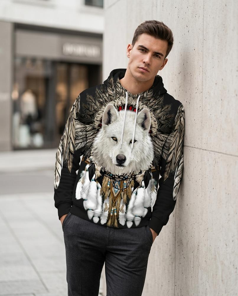 Unisex Hoodie – Yolan, A graphic print, A relaxed fit – Tilly Outlet