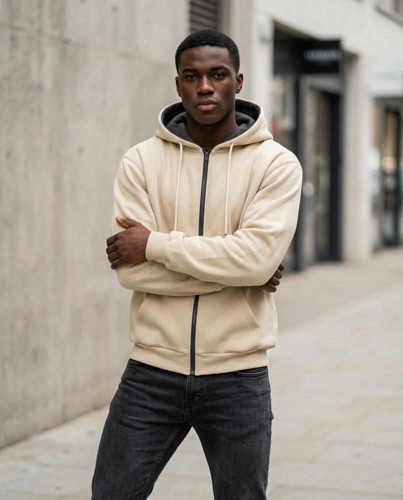 Men's Hoodie – Velev, Fleece lining, A zipper closure – Tilly Outlet