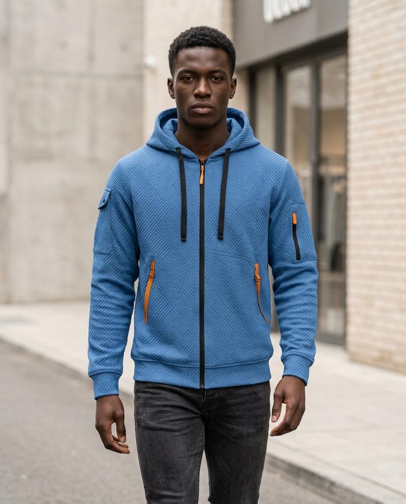 Men's Hoodie – Midan, Fleece lining, Textured fabric – Tilly Outlet