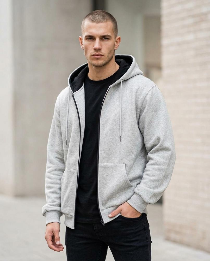 Men's Hoodie – Velev, Fleece lining, A zipper closure – Tilly Outlet
