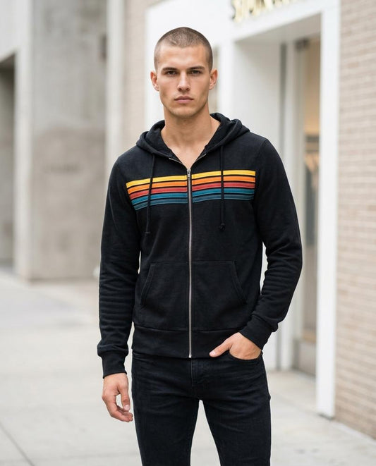 Men's Hoodie – Raren, A zipper closure, An attached hood – Tilly Outlet