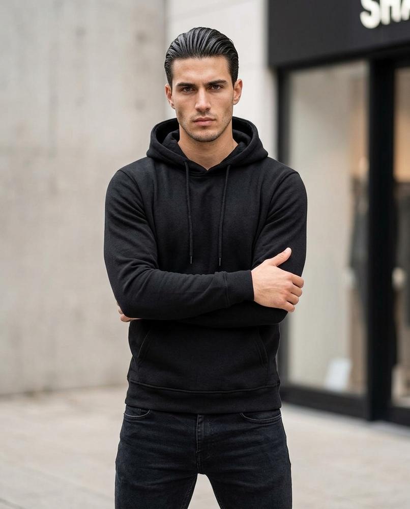 Men's Hoodie – Nelan, Ribbed texture, Knit texture – Tilly Outlet
