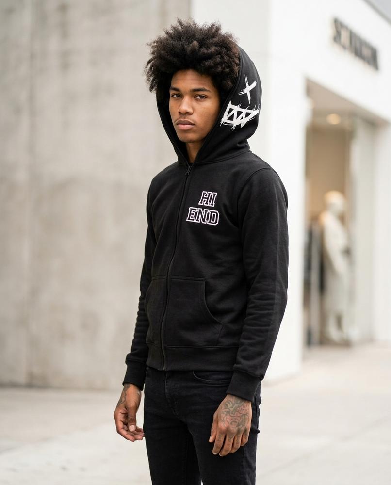 Unisex Hoodie – Serel, A graphic print, Long sleeves – Tilly Outlet