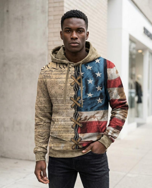 Men's Hoodie – Karan, A graphic print, Long sleeves – Tilly Outlet