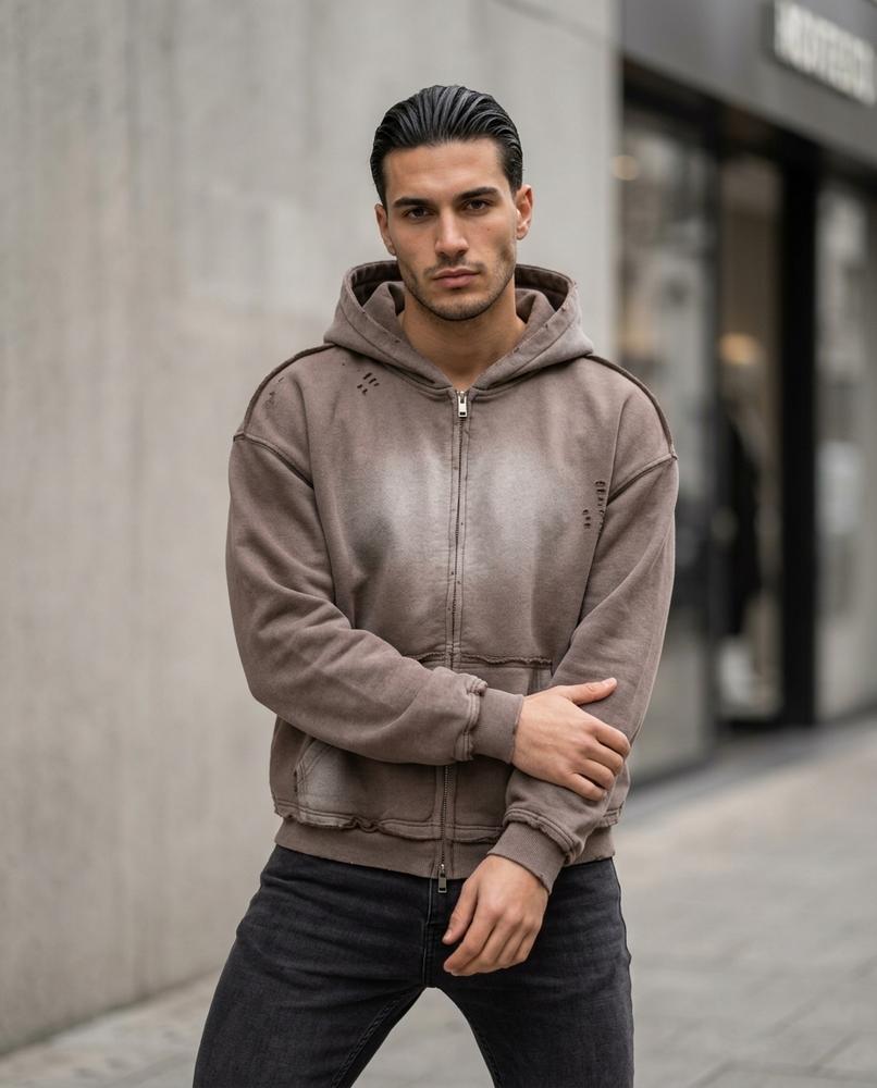 Unisex Hoodie – Veren, A washed finish, Fleece lining – Tilly Outlet