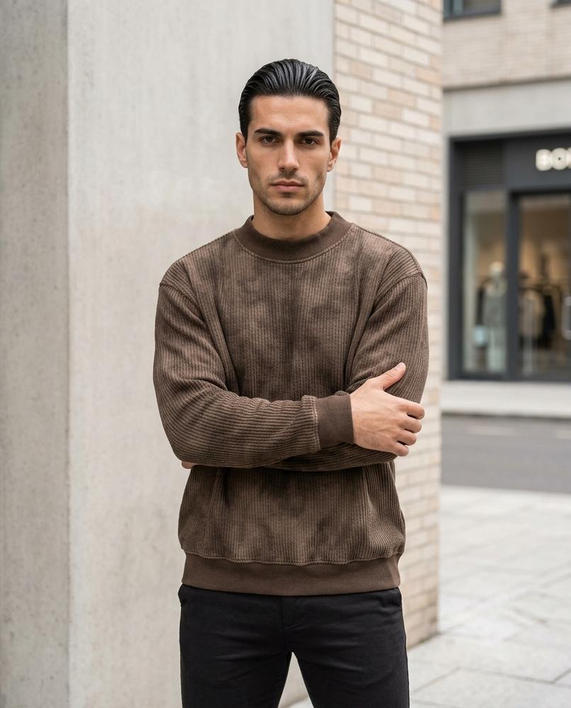 Unisex Sweater – Damor, Ribbed texture, Knit texture – Tilly Outlet