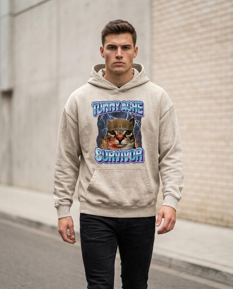 Unisex Hoodie – Masol, A washed finish, A graphic print – Tilly Outlet