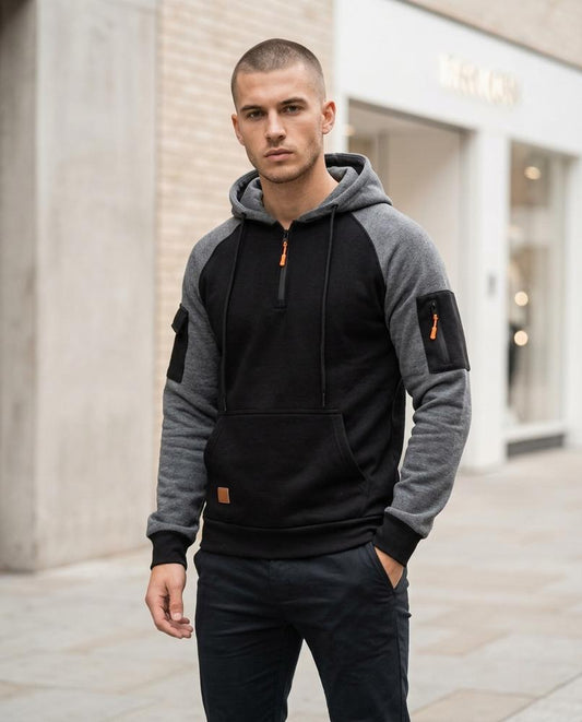 Men's Hoodie – Mirev, A zipper closure, An attached hood – Tilly Outlet