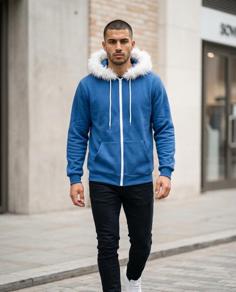 Unisex Hoodie – Lykar, A zipper closure, An attached hood – Tilly Outlet