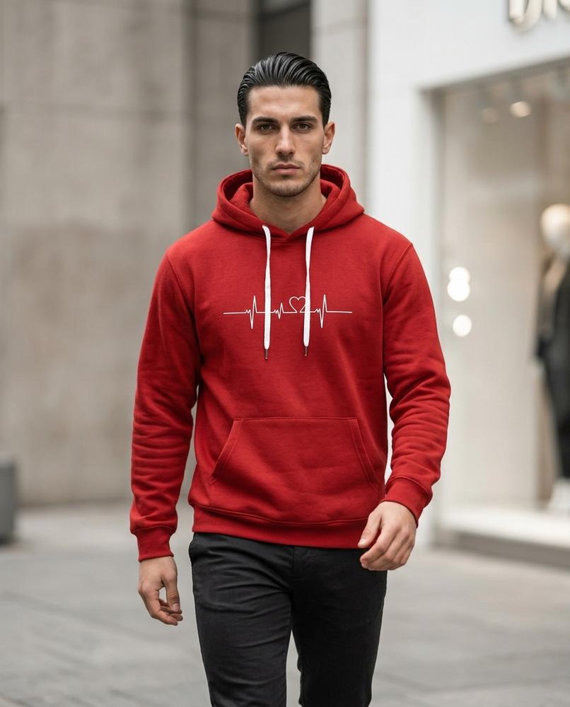 Men's Hoodie – Seser, A graphic print, An attached hood – Tilly Outlet