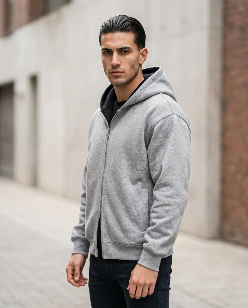 Men's Hoodie – Eolol, Fleece lining, A zipper closure – Tilly Outlet