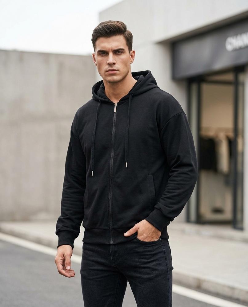 Men's Hoodie – Nazul, Fleece lining, An attached hood – Tilly Outlet