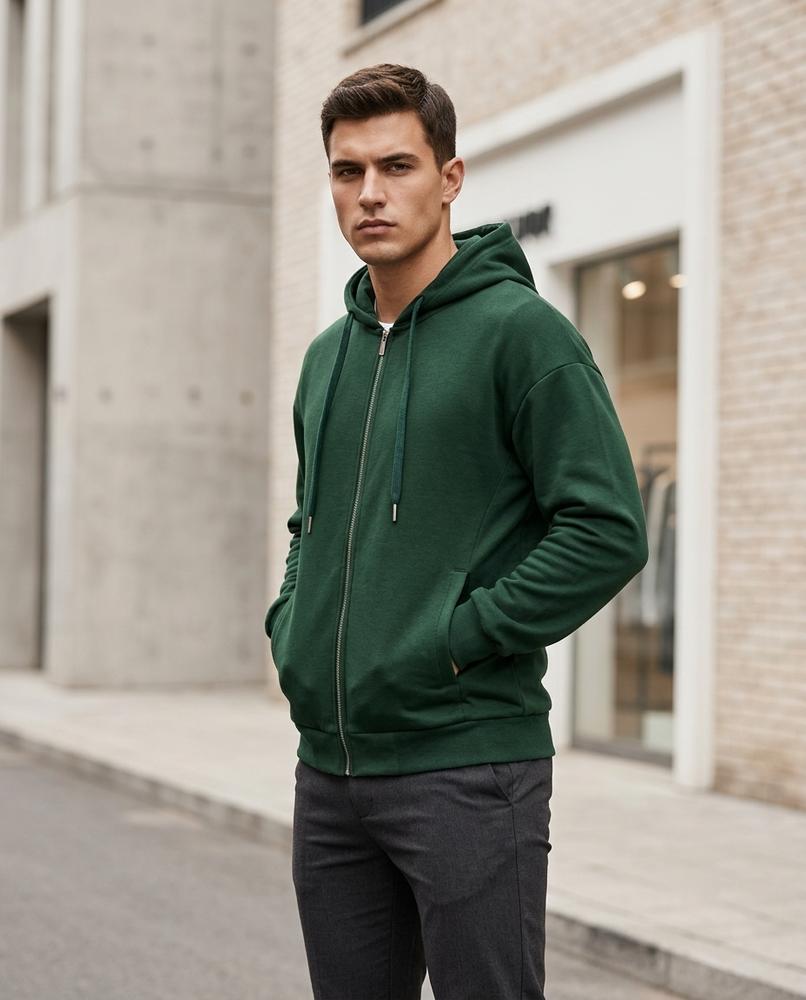 Men's Hoodie – Nazul, Fleece lining, An attached hood – Tilly Outlet