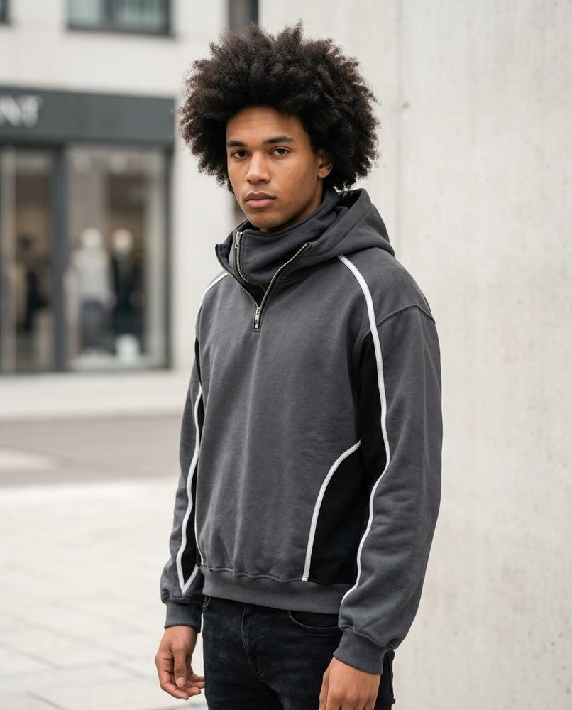 Men's Hoodie – Dinod, A graphic print, A zipper closure – Tilly Outlet