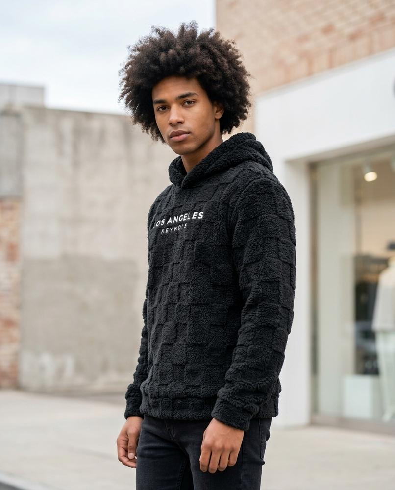 Men's Hoodie – Ausek, Fleece lining, Textured fabric – Tilly Outlet