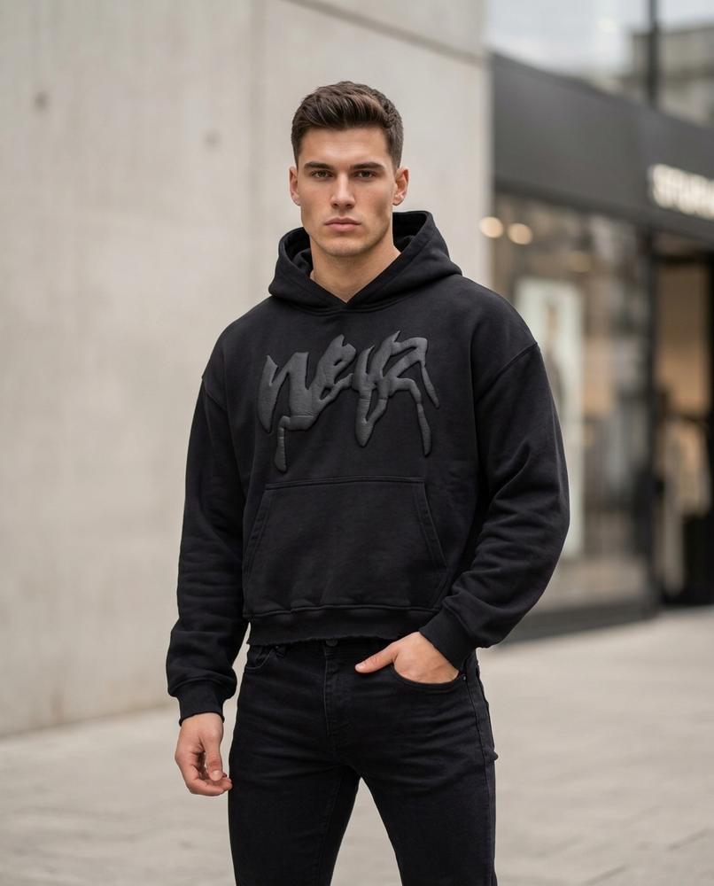 Men's Hoodie – Cages, Graphic print, Attached hood – Tilly Outlet