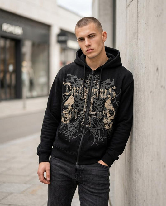 Men's Hoodie – Eopud, Graphic print, Textured finish – Tilly Outlet