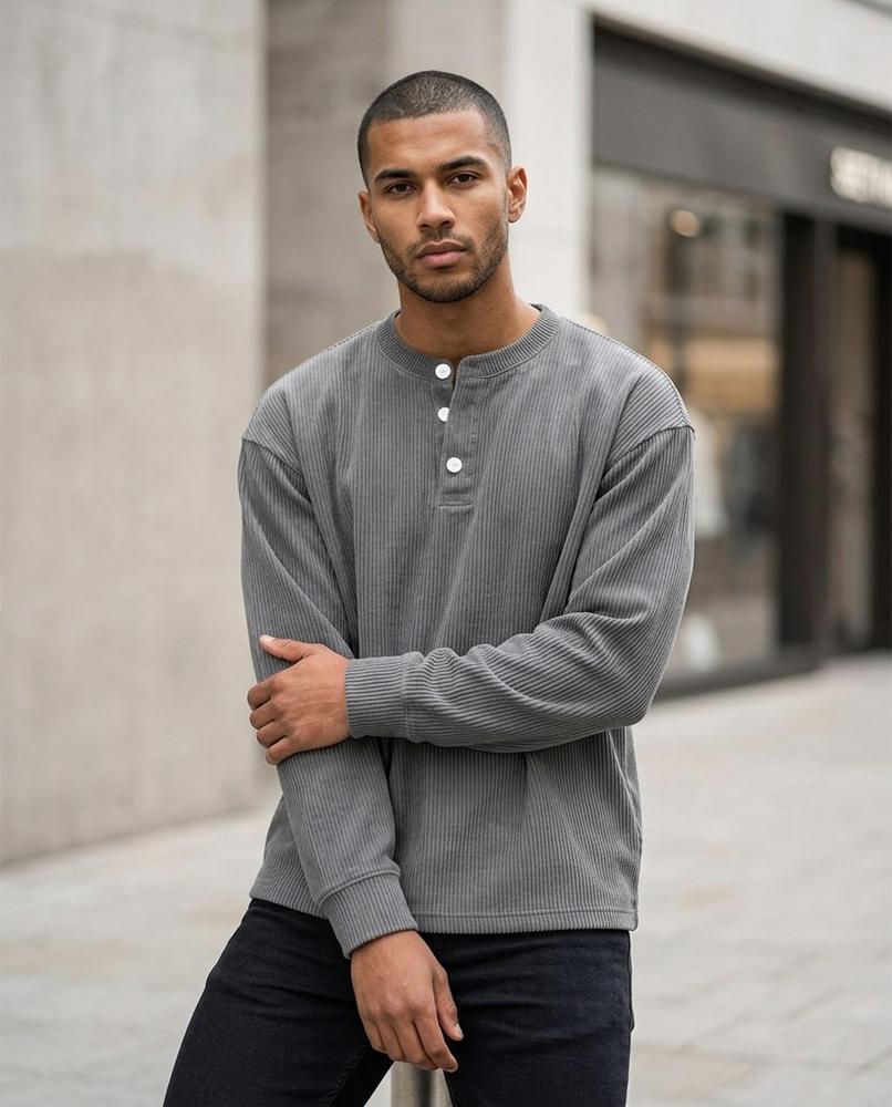Men's Shirt – Cevir, Ribbed texture, Long sleeves – Tilly Outlet