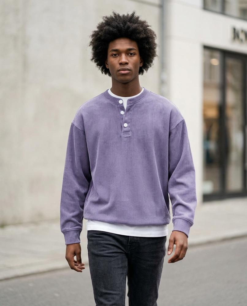 Men's Shirt – Cevir, Ribbed texture, Long sleeves – Tilly Outlet