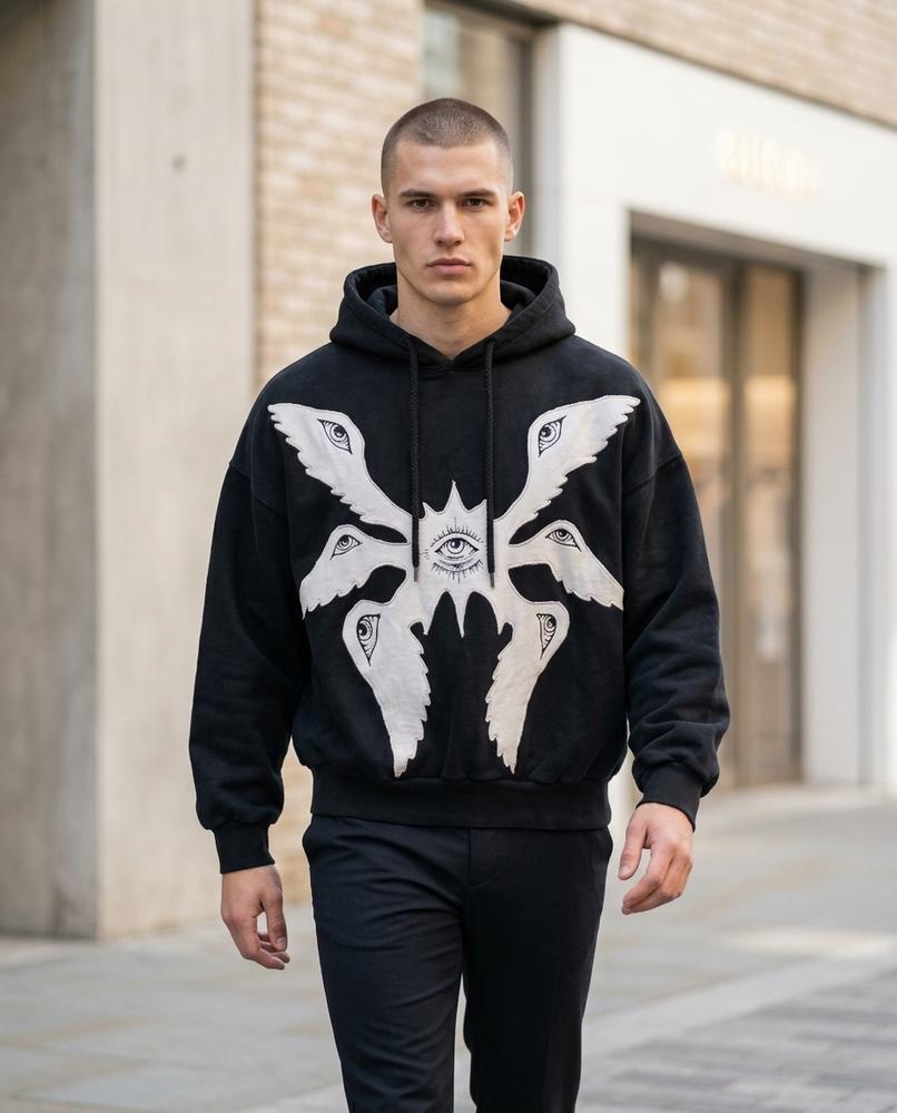 Unisex Hoodie – Yowor, Graphic print, Attached hood – Tilly Outlet