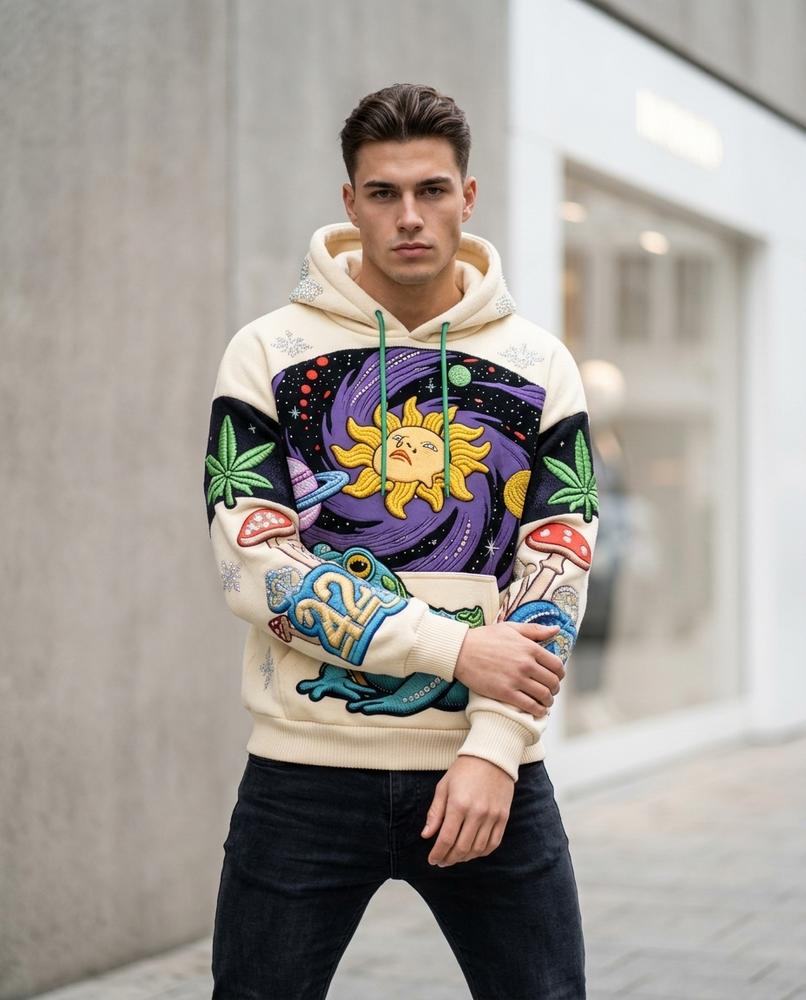 Men's Hoodie – Vosal, Graphic print, Attached hood – Tilly Outlet