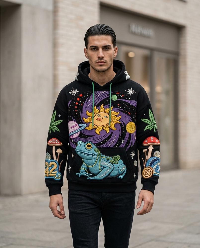 Men's Hoodie – Vosal, Graphic print, Attached hood – Tilly Outlet