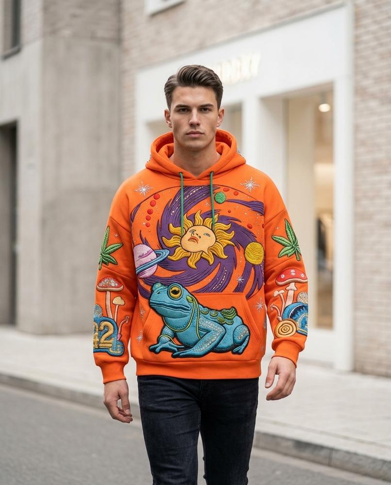 Men's Hoodie – Vosal, Graphic print, Attached hood – Tilly Outlet