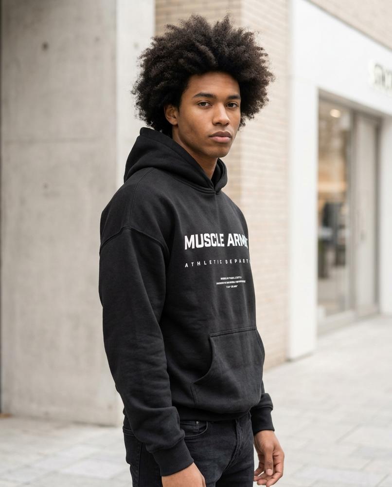 Men's Hoodie – Sowun, Graphic print, Attached hood – Tilly Outlet