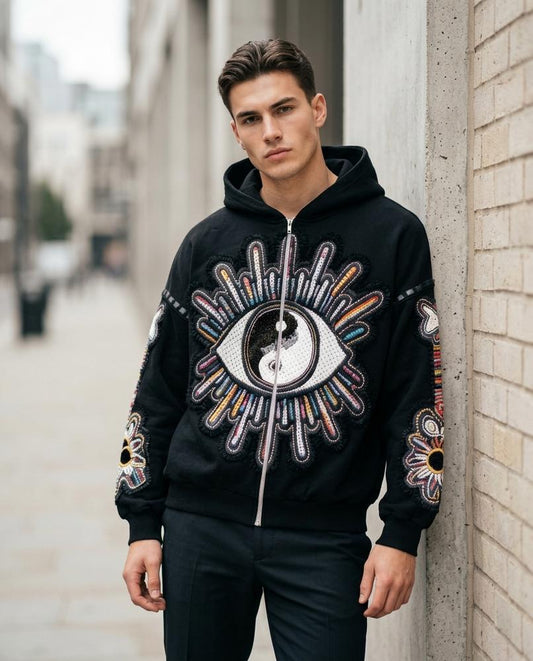 Men's Hoodie – Mesin, Graphic print, Zipper closure – Tilly Outlet