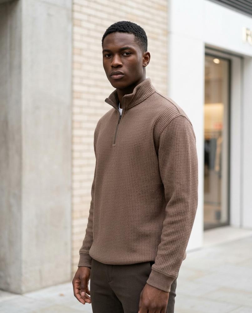 Zigak | Strukturiert Hochgeschlossen Pullover Herren – Tilly Outlet