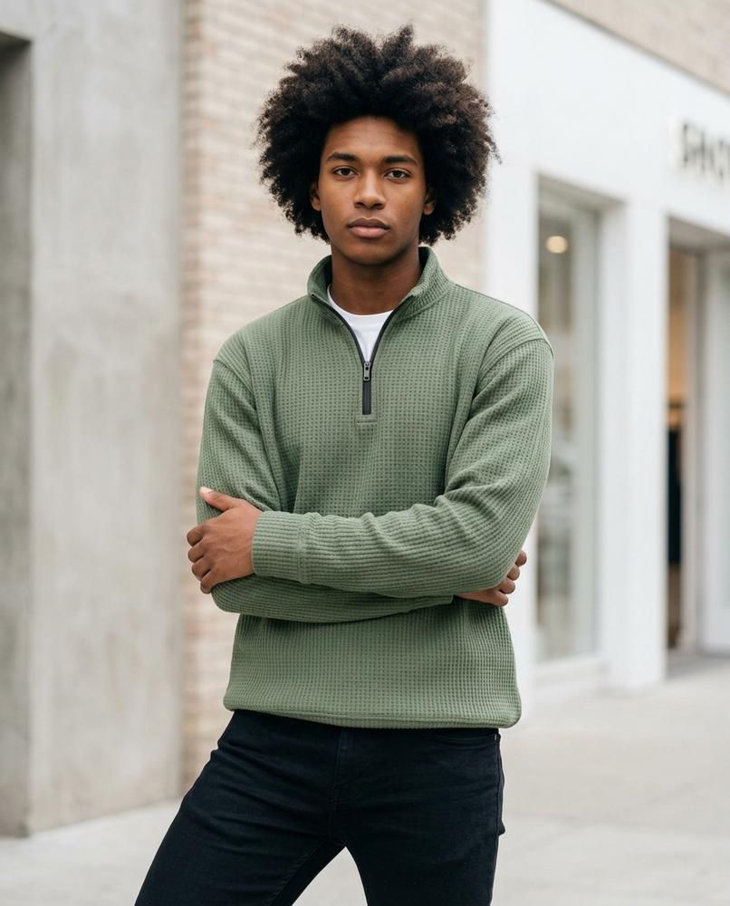 Zigak | Strukturiert Hochgeschlossen Pullover Herren – Tilly Outlet