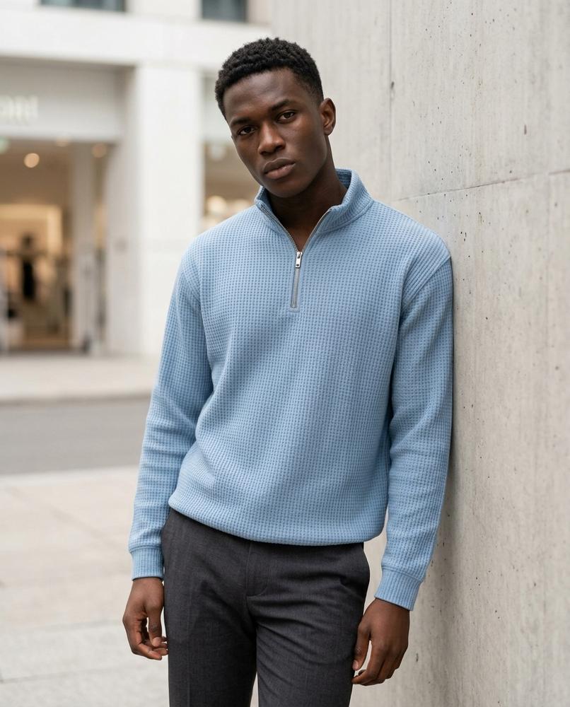 Zigak | Strukturiert Hochgeschlossen Pullover Herren – Tilly Outlet