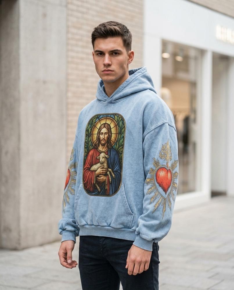 Eaver | Bedruckter Verwaschener Hoodie Herren – Tilly Outlet