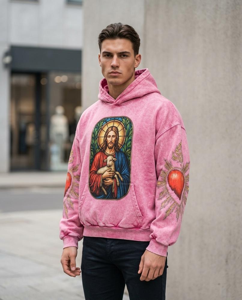 Eaver | Bedruckter Verwaschener Hoodie Herren – Tilly Outlet
