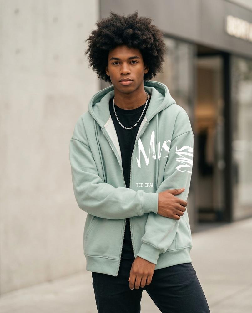 Renov | Bedruckter Weitgeschnittener Hoodie Herren – Tilly Outlet