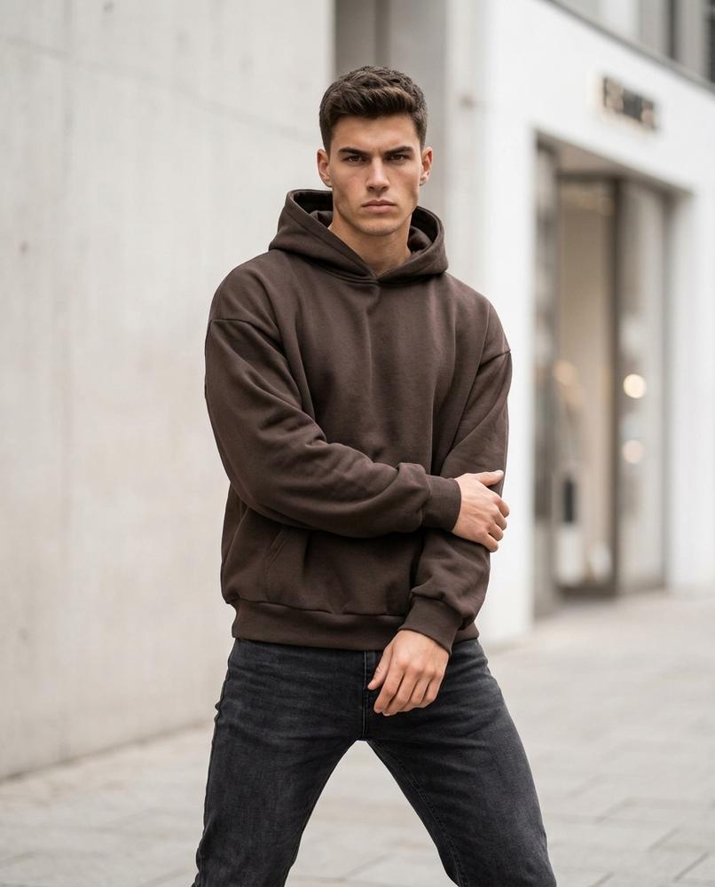 Mulin | Lockerer Aufgerauter Hoodie Herren – Tilly Outlet