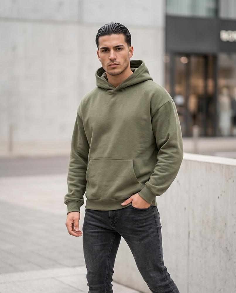 Mulin | Lockerer Aufgerauter Hoodie Herren – Tilly Outlet