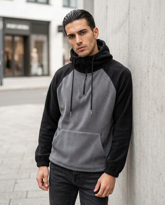 Kedod | Zweifarbig Hochschließend Hoodie Herren – Tilly Outlet