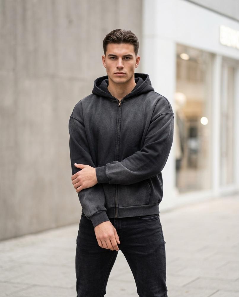 Kipin | Reißverschluss Gewaschen Hoodie Herren – Tilly Outlet