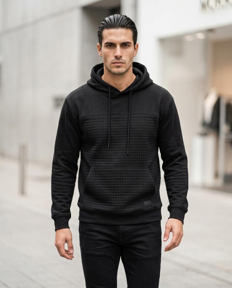 Vofer | Gesteppt Strukturiert Hoodie Herren – Tilly Outlet