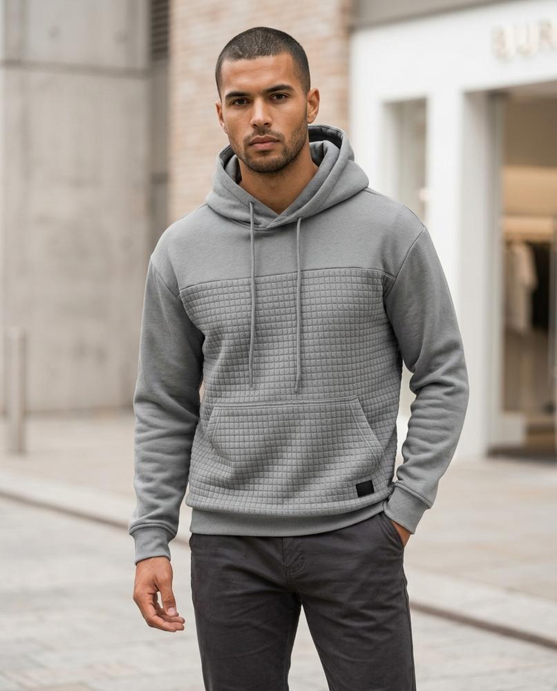 Vofer | Gesteppt Strukturiert Hoodie Herren – Tilly Outlet
