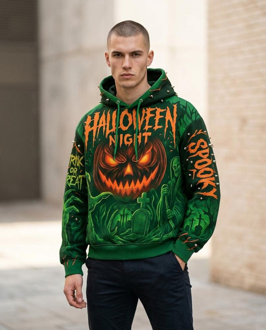 Nizis | Bedruckt Nietenbesetzt Hoodie Herren – Tilly Outlet