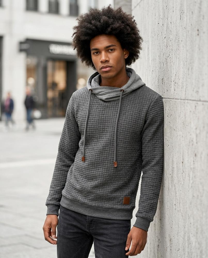 Cimun | Strukturiert Hochgeschlossen Hoodie Herren – Tilly Outlet