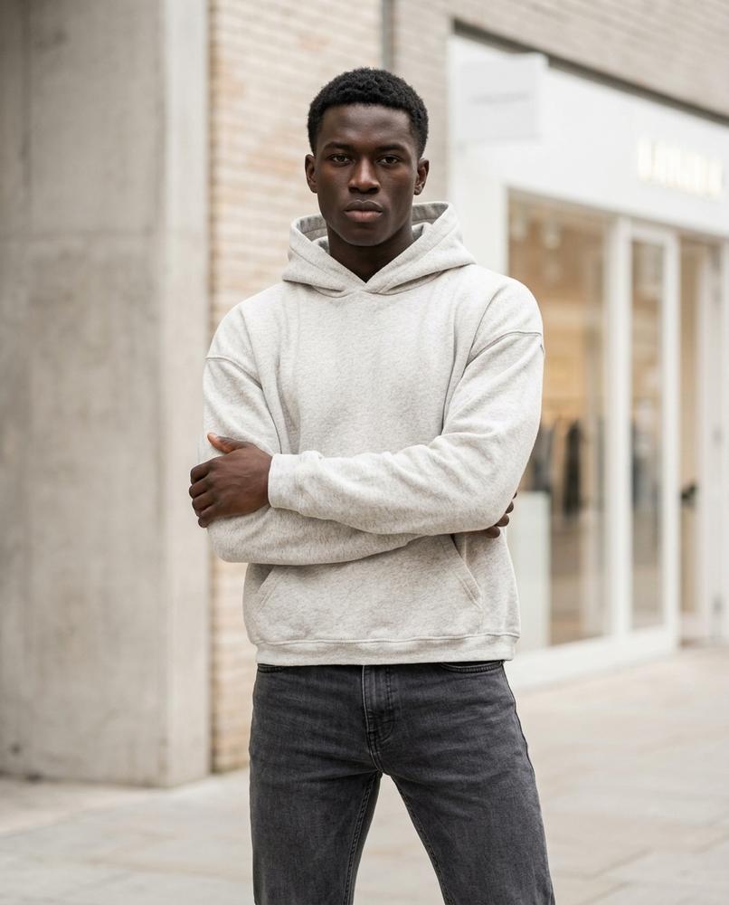 Dupiv | Langärmeliger Melierter Hoodie Herren – Tilly Outlet