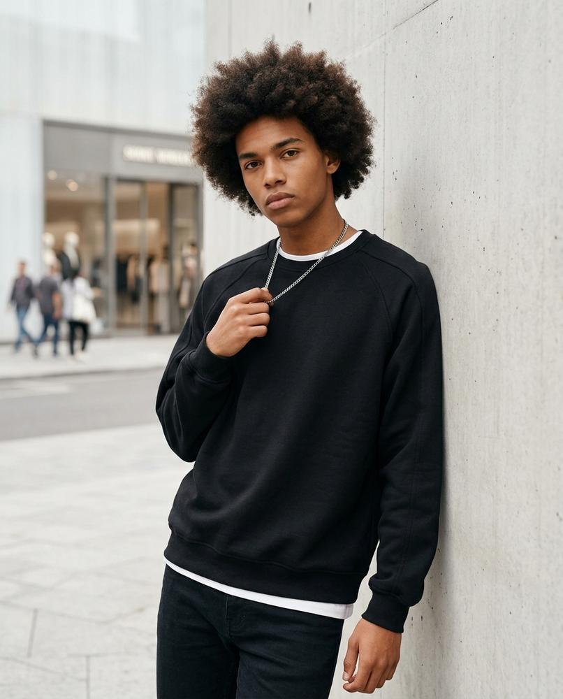 Aozer | Langärmliges Rundhals Sweatshirt Herren – Tilly Outlet