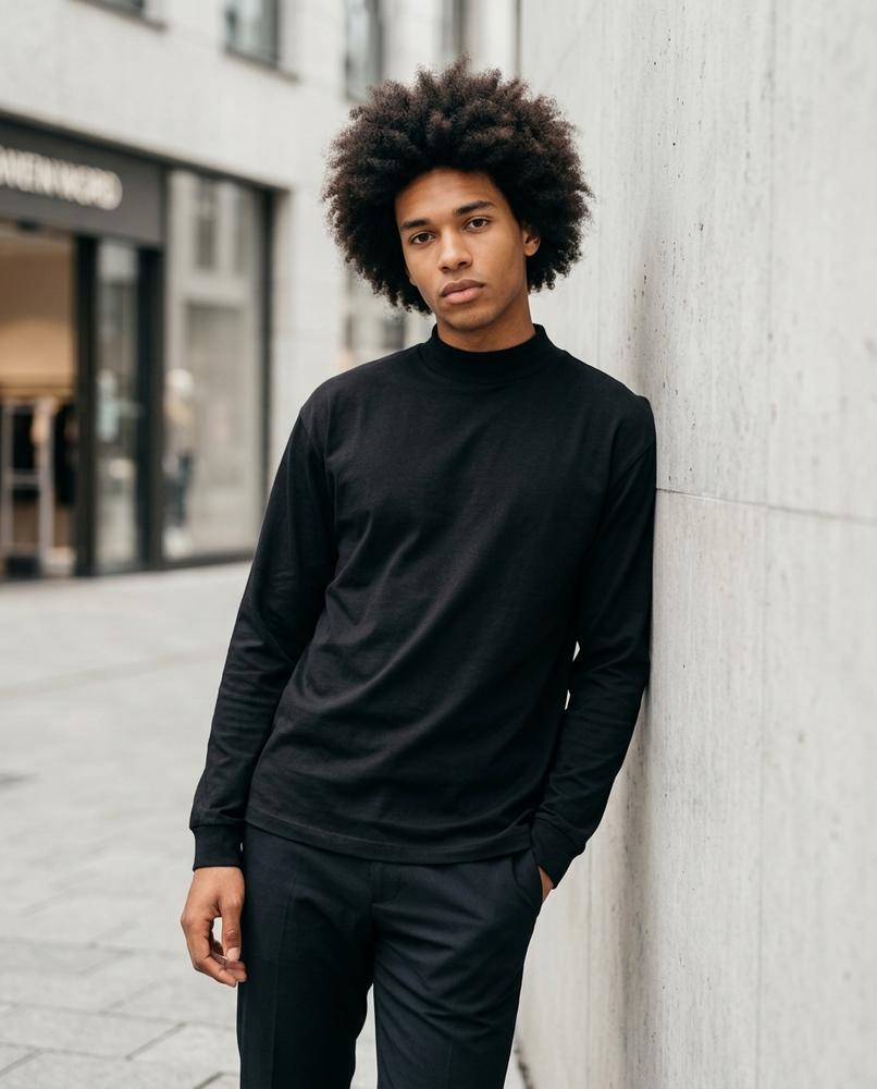 Magar | Langärmliges Stehkragen Shirt Herren – Tilly Outlet